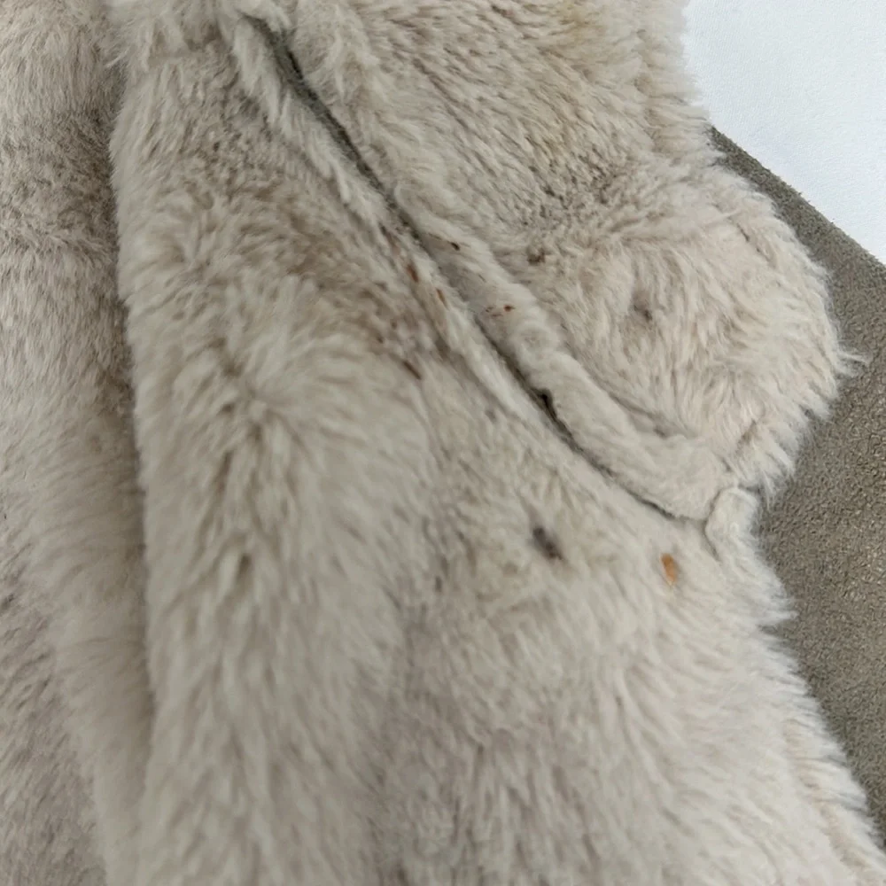 Baby Gap Metallic Faux Fur Lining Coat Size 12-18months
